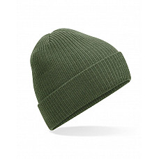 Olive Green Polylana Ribbed Beanie