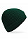 Bottle Green Engineered Knit Ribbed Beanie