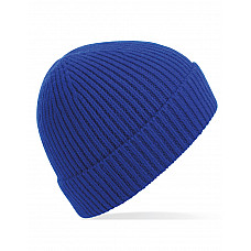 Bright Royal Engineered Knit Ribbed Beanie