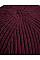 Burgundy Engineered Knit Ribbed Beanie