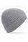 Light Grey Engineered Knit Ribbed Beanie