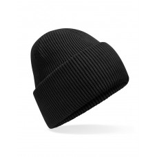 Black Classic Deep Cuffed Beanie