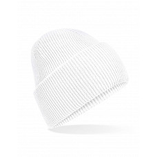 White Classic Deep Cuffed Beanie