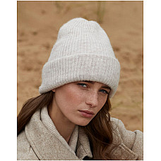 Almond Marl Cosy Ribbed Beanie