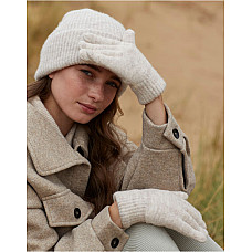 Grey Marl Cosy Ribbed Cuff Gloves