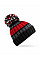 Black Cherry Hygge Striped Beanie