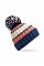 Marshmallow Sundae Hygge Striped Beanie