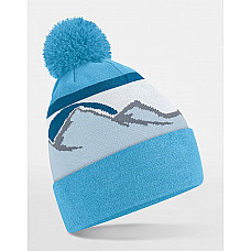 Glacier Peaks Mountain Peaks Pom Pom Beanie