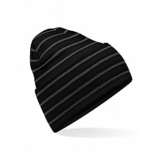 Black/Graphite Original Deep Cuffed Striped Beanie