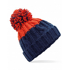 Oxford Navy/ Fire Red Apres Beanie