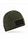 Military Green/ Black Fashion Patch Beanie