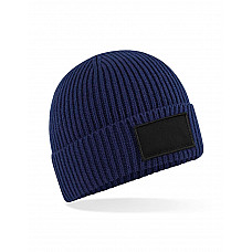 Oxford Navy/ Black Fashion Patch Beanie