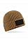 Oatmeal/ Black Fashion Patch Beanie