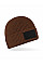 Walnut/Black Fashion Patch Beanie