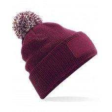 Burgundy/Off White Snowstar® Patch Beanie