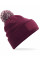 Burgundy/Off White Snowstar® Patch Beanie