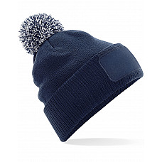 French Navy/Light Grey Snowstar® Patch Beanie