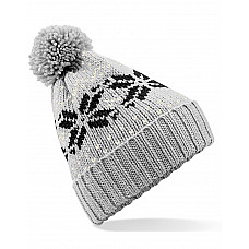 Light Grey/Black/Off White Fair Isle Snowstar® Beanie