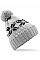 Light Grey/Black/Off White Fair Isle Snowstar® Beanie