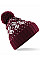 Burgundy/White Fair Isle Snowstar® Beanie