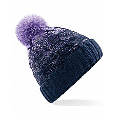 Lavender/French Navy Ombré Beanie