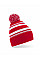 Classic Red/White Striped Fan Beanie