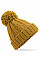 Mustard Cable Knit Melange Beanie