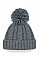 Light Grey Cable Knit Melange Beanie