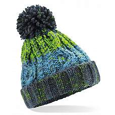 Electric Grey Junior Corkscrew Pom Pom Beanie