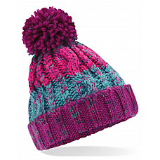 Winter Berries Junior Corkscrew Pom Pom Beanie