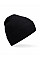 Black Organic Cotton Fine Knit Beanie