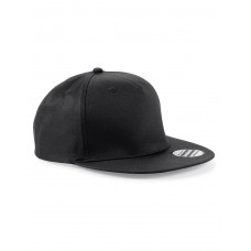 Black 5 panel Snapback Rapper Cap