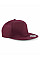 Burgundy 5 panel Snapback Rapper Cap