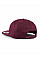 Burgundy 5 panel Snapback Rapper Cap