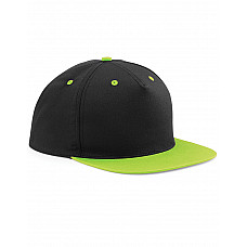 Black/Lime Green 5 Panel Contrast Snapback