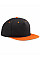 Black/Orange 5 Panel Contrast Snapback