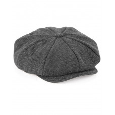 Charcoal Herringbone Heritage Baker Boy Cap