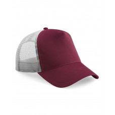 Burgundy/Light Grey Snapback Trucker