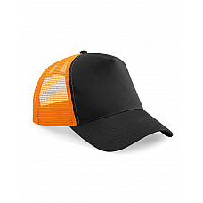 Black/Orange Snapback Trucker