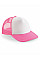 Flourescent Pink/ White Vintage Snapback Trucker