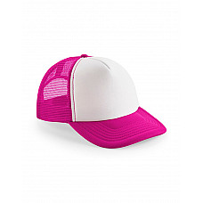 Fuchsia/White Junior Vintage Snapback Trucker