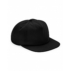 Black Organic Cotton Unstructured 5 Panel Cap