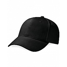 Black Pro-Style Heavy Brushed Cotton Cap