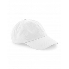 White Organic Cotton 6 Panel Dad Cap