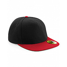 Black/Classic Red Original Flat Peak Snapback