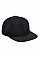 Black/Black Original Flat Peak 6 Panel Snapback