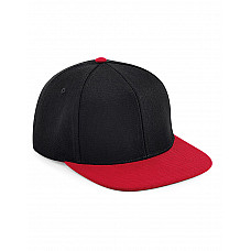 Black/Classic Red Original Flat Peak 6 Panel Snapback