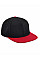 Black/Classic Red Original Flat Peak 6 Panel Snapback