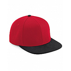 Classic Red/Black Original Flat Peak 6 Panel Snapback