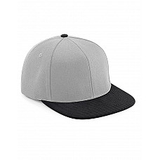 Grey/Black Original Flat Peak 6 Panel Snapback